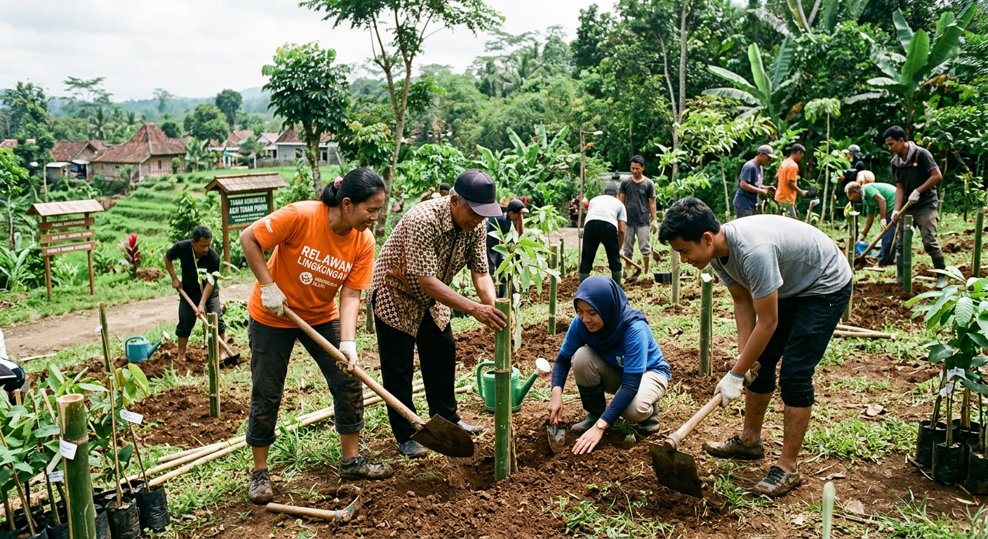 LIVESGP SIGI Hijau - Program lingkungan seperti gotong royong dan penanaman pohon.